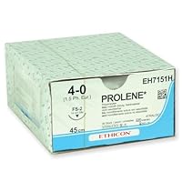 ETHICON - PROLENE blau pigmentierte Monofilamentnähte, steril, nicht resorbierbar, 4/0 FS-2, Packung mit 36 Stück, 22321