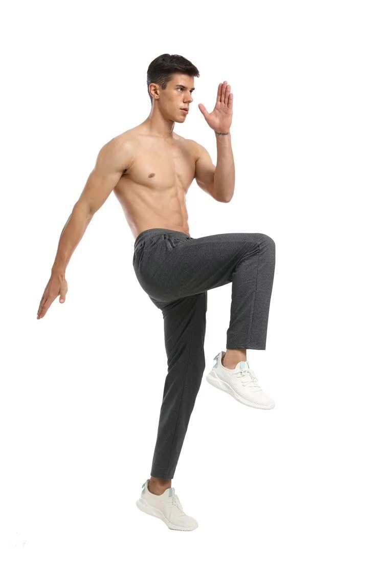 Tansozer Pantaloni Tuta Uomo Sportivi Pantalone Uomo Joggers Cotone Pantaloni Running Uomo Jogging Felpa Fitness Elasticizzati Pantaloni Grigio 06 XL