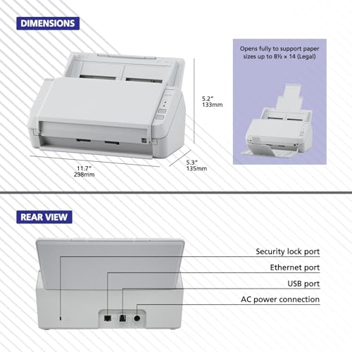 Image of RICOH SP-1130N Duplex Document Image Scanner, White