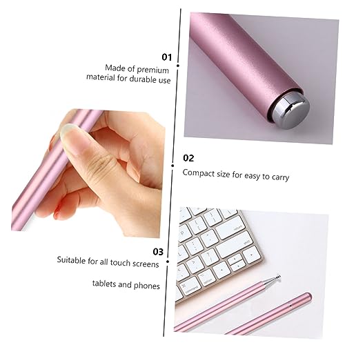 Stylet magnétique rose pour écrans tactiles - Lot de 3 stylets compacts