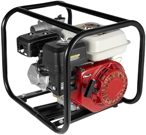 6.5HP 2 Inch Gas Powered Irrigation Water Pump, Portable Water Transfer Lightweight High Pressure Petrol Pump for Agricultural Irrigation, Landscape Maintenance or Horticulture