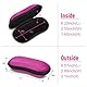 FINTIE Brillenetui Sonnenbrille, EVA Kratzfeste Sonnenbrillen Etui Hardcase mit Karabiner Groß Brillen Etui für Damen Herren Outdoor Sportbrille Fahrradbrille