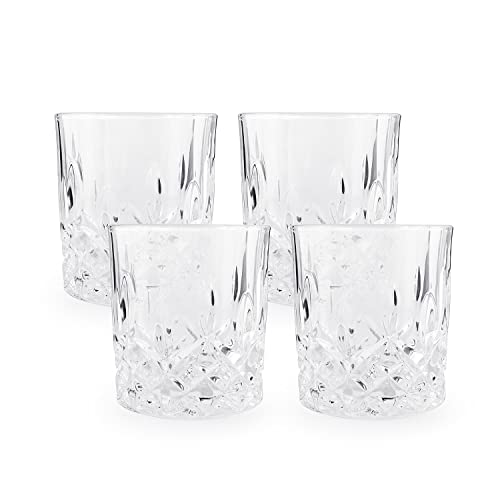 Barvivo Whiskey Glasses Set 4 Pcs - Premium Old Fashioned Glass Whiskey Gifts For Men - Crystal Bourbon Glasses For Liquor, Scotch, Bourbon - Ideal Christmas Gift Whiskey Glass Set (11 Oz) #TOP2