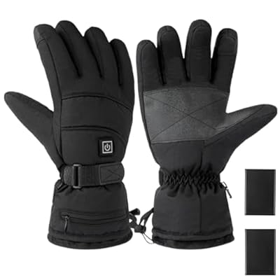 Heated Gloves for Men and Women Rechargeable Waterproof Ski Full Finger Electric Heating Glove for Winter Outdoor