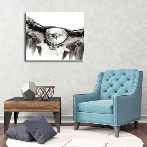 Toile aigle grand format avec cadre pour habiller un mur vide - 3