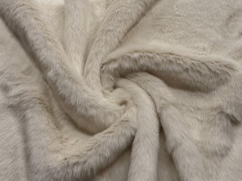 Tissu en fausse fourrure de luxe au rouleau de 10m pour fausse fourrure blanche