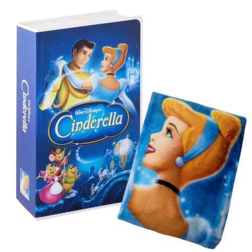 Disney Cinderella Plush Throw Blanket, Extra Large, Classic VHS Collector's Edition, Gift for Kids and Adults