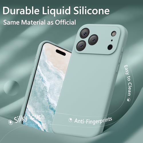 Image of FireNova Magnetic for iPhone 17 Pro Case, Compatible with MagSafe, [Integrated Silicone Camera Control Button] [Camera Protection] Anti-Scratch Microfiber Lining Phone Case, 6.3 inch, Mint Green