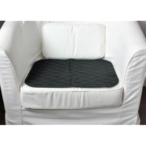 ComfortCare, Black, Washable Incontinence Pad Bed Protector Sheet, (Chair pad, 60 x 60cms)… Cover
