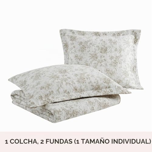 Edredón reversible Queen Laura Ashley de algodón para no pasar frío ni calor 8