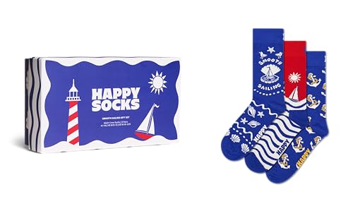Happy Socks 3-Pack Gift Set, Smooth Sailing, M/L