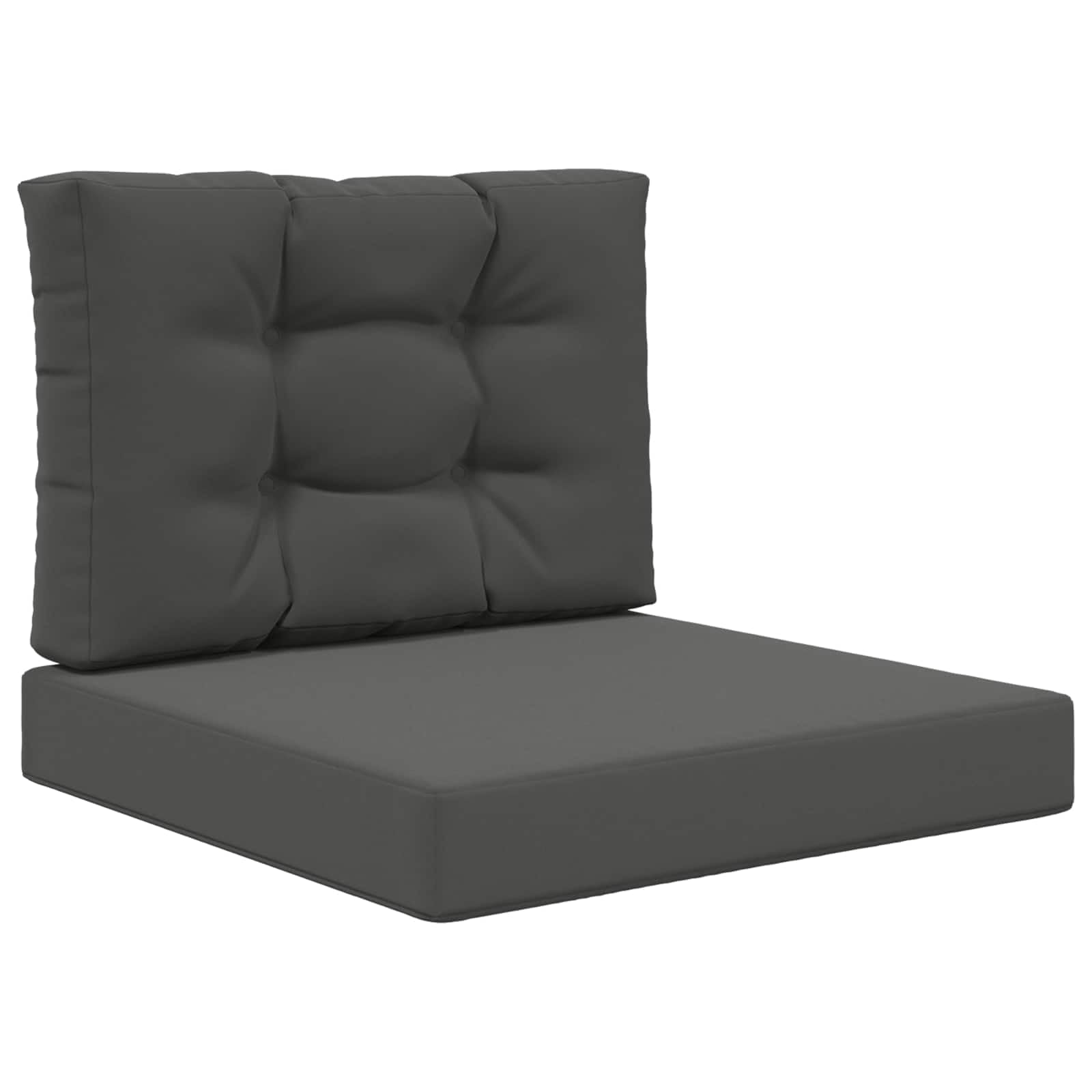Coussin de dossier extérieur haut de gamme anthracite pour mobilier de jardin chic