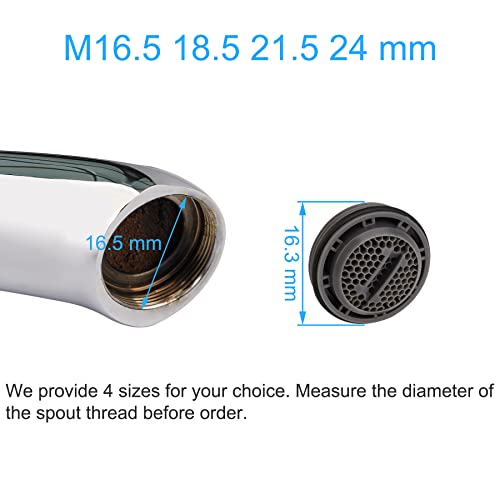 12 Pcs Cache Aerator, 5 Sizes Faucet Aerator Key Removal Wrench, Replacement Cache Aerator For Sink M16.5 18.5 21.5 24 Mm Tap Aerators Flow Restrictor #TOP5