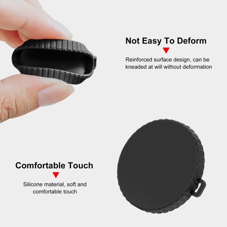 Image of 2pcs Lens Cap Suitable for Osmo Action 5 /4 and Action 3, Black Lens Protector Flexible Lens Cover Protective Accessories Compatible with Osmo Action, Prevent Scratches Dust