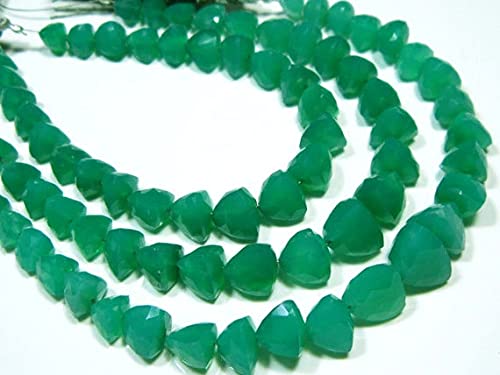 Onyx vert minéraux naturels trillion briolettes de lithothérapie