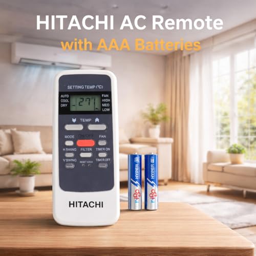 Image of Electronic Spices AC Remote | Compatible with HITACHI AC (Model AC-137) with AAA Batteries