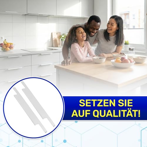 MONTERAL 2 Stück Versteckte Griffe für Küchenschränke 150 x 41 mm Abstand der Befestigungslöcher 128 mm - Küchengriffe und Schrankgriffe aus Eloxiertem Aluminium Gefertigt - Farbe Grau