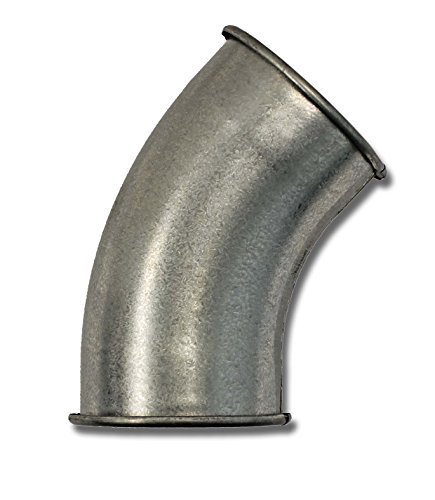 4" x 45 degree 1.5 Centerline Radius Elbow for Clamp-together Duct (Compatible with Nordfab, Quick-fit, QF, KB, US Duct, Ducts Inc.)