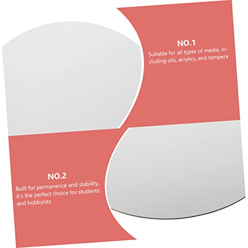 Lienzo redondo blanco de material canvas premium UKCOCO de 50 cm para óleo 8