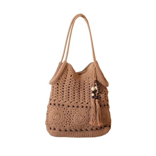 Crochet Hobo Bag Fashion Tassels Shoulder Bag Boho Beach Handbag