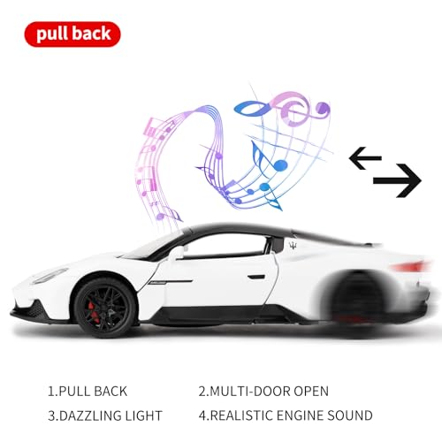 Modelo de coche Maserati MC20 1:32 con luz y sonido miniatura 3