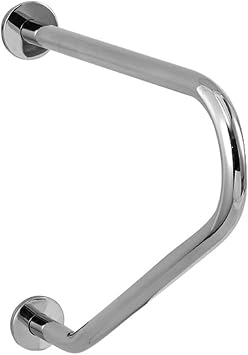 Shower Handicap Grab Bars for Bathroom Wall, Curved Handicap, Stainless Steel Chrome Safety Rail Bathtub Toilet Support Handle Elderly Disabled Children Assist Grip