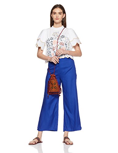 Image of global desi Womens Solid Casual Pants
