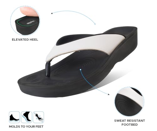 Image of AEROTHOTIC Original Orthotic Comfort Thong Style Flip Flops Sandals for Women with Arch Support for Comfortable Walk