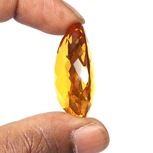 REAL-GEMS 110.10 Ct Yellow Citrine Pear Shaped Shaped Gemstone3