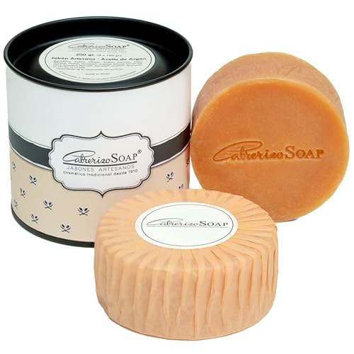 CABRERIZO SOAP Jabones Artesanales Naturales de Argán y Aceite de Oliva 2x100g – Jabon de manos, cara, y cuerpo – Jabones para Regalar en Pastilla Natural como regalo original