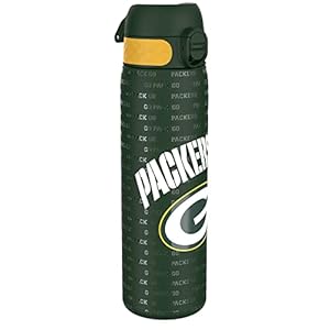 Ion8 lekbestendig slanke waterfles, roestvrij staal, NFL Packers, 600 ml (20 oz)