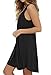 VIISHOW Women Sleeveless Summer Swing Tank Sundress Black Large