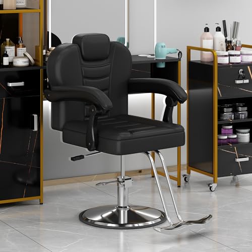 NicBex-Wooden-Salon-Chair-for-Hair-Stylist-360-Swivel-Reclining-Barber-Chair-with-Hydraulic-Pump-for-Spa-Hair-Salon-Chair-Tattoo-Chair-Barber-Chair-Adjustable-Height-Spa-Beauty-EquipmentBlack