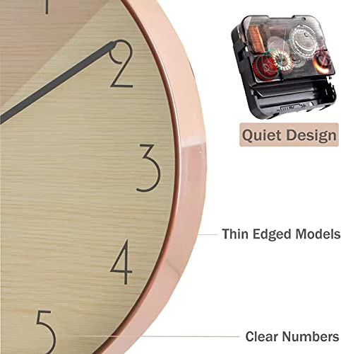 Image of Wall Clock 12 inch Silent Quartz Decorative Wall Clock Non-Ticking Classic Digital Clock Battery Operated Round Easy to Read Handheld Complete Home /Kitchen /Bedroom (414)