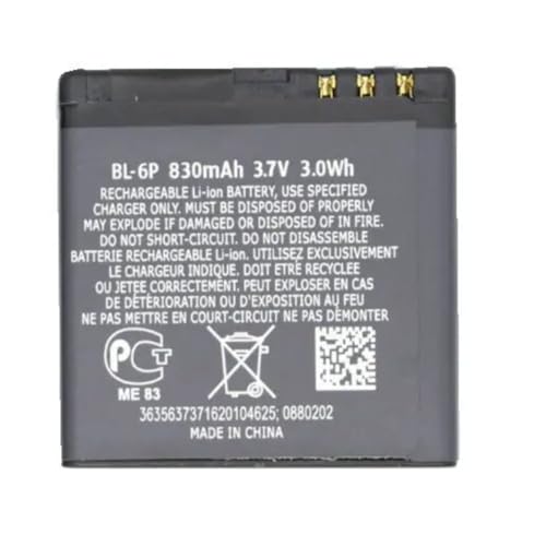 Image of Original Replacement Part BL-6P 830mAh Replacement Part for Nokia 6500C 6500 Classic 7900 Prism 7900 with 6 Months Warranty.