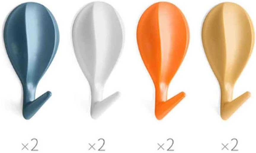 8pcs hot air Balloon Wall Hooks Clothes Towel Mask Hanger Self-Adhesive Bathroom Kitchen Hook Keys Organizer Holder Home Decor(White-Dinosaur Doodle4)