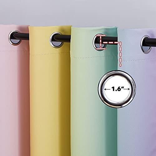 Nicetown Rainbow Kitchen Valances For Girls Bedroom, Playrooms, Nurseries, Window Short Curtains For Kitchen Baby Living Room Bathroom Christmas Decorations (Light Rainbow, 52" X 24" Length, Set Of 2) #TOP1