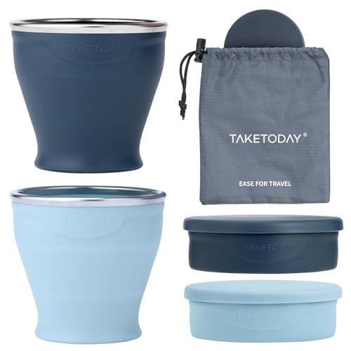 TakeToday Collapsible Silicone Travel Cup Set