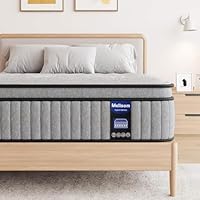Mellsom Double Mattress 4FT6, Gel Memory Foam 7 Zone Pocket Sprung Hybrid Double Size Mattress, 10 Inch Orthopedic Medium Firm Mattress for Pressure Relief Motion Isolation, 135x190x25cm