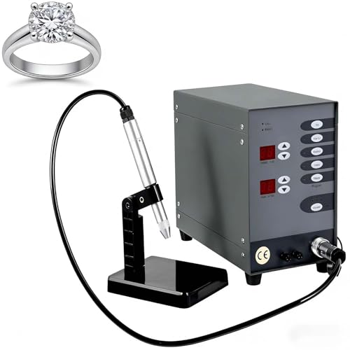 SIEEOUR Máquina De Soldadura Por Puntos Semi-Automática Portátil Para Joyería, Kit Soldador De Joyería Permanente 60hz,Máquina De Soldadura Por Puntos,Para Reparación Y Soldadura Piezas Oro