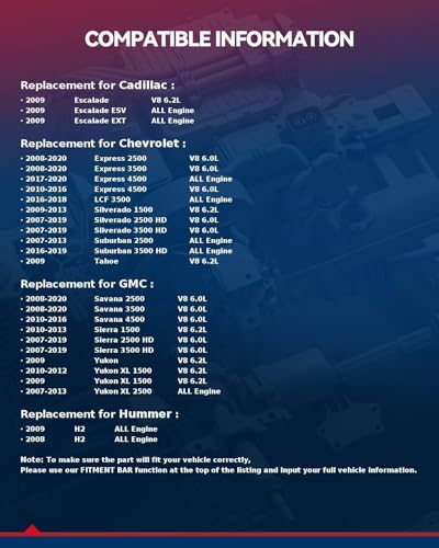 Image of KAX MLS Head Gasket Set with Bolts Fit for Chevy Silverado /Express /Suburban /Tahoe, GMC Sierra /Savana /Yukon XL, Cadillac Escalade, Hummer H2, 6.0L 6.2L, OE#HS26192PT-5, ES72220, ES72390