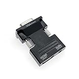 JZK Adattatore 1080P da HDMI a VGA con interfaccia audio da 3,5 mm e 100 MB/s - Convertitore per dispositivi HDMI a dispositivi di visualizzazione VGA
