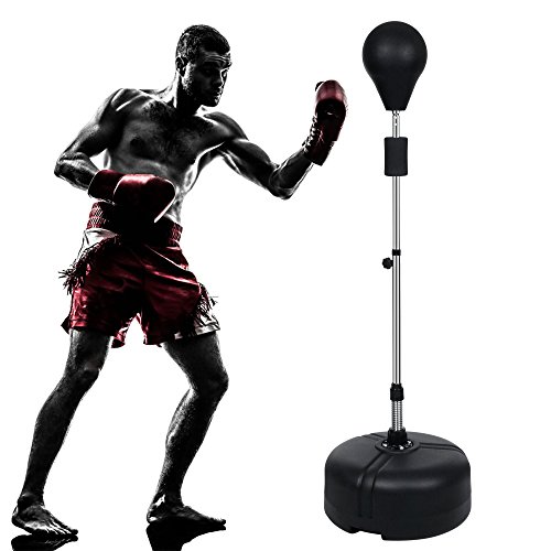 Plohee Freestanding Punching Bag for Adults and Teenagers - Reflex Boxing Bag w/Height