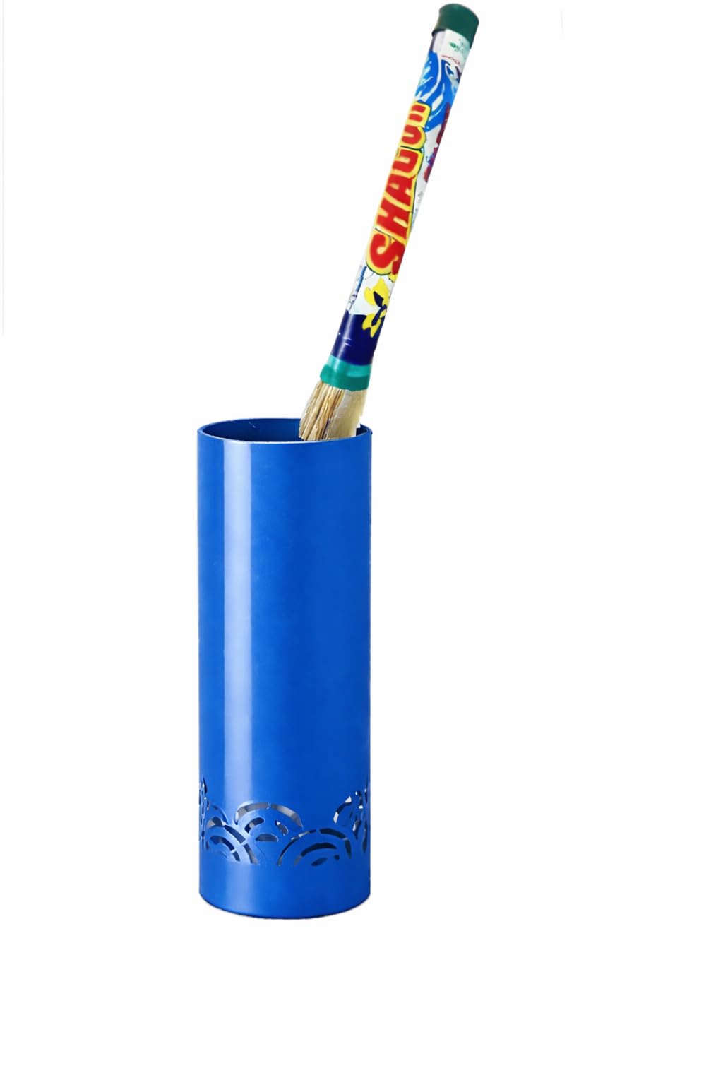 59103 Space Saving Metal Long Lasting Broom Stand for Indian Home/Office and Commercial Spaces/Modern Stylish Broom Holder - Blue-image-40