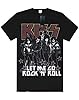 Amplified Kiss Let Me Go Rock 'N' Roll Diamante Men's Black Cotton T-Shirt #2