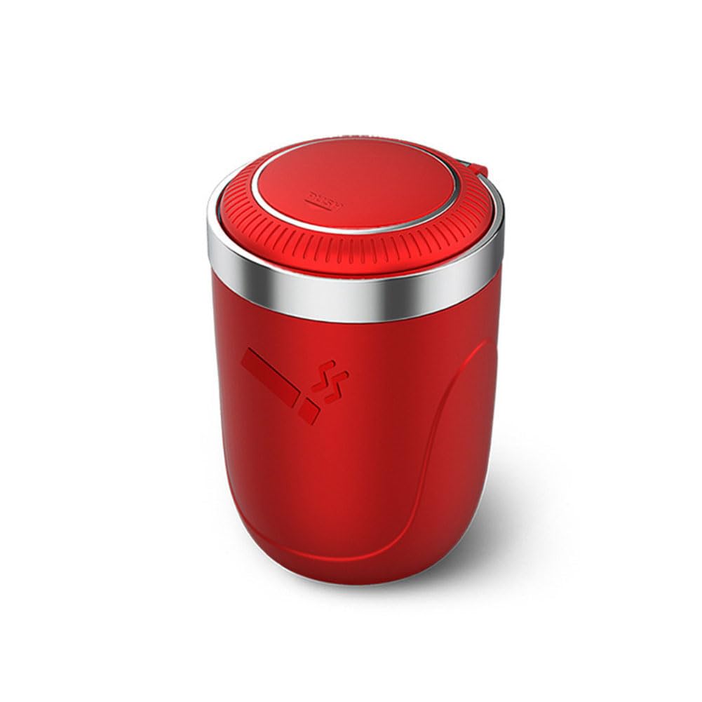 Cendrier De Voiture Pour Toyota Yaris 4 GR Cross Hybride 2020-2024 - Cendrier Sans Fumée Avec Couvercle Et Porte-Gobelet, Rouge