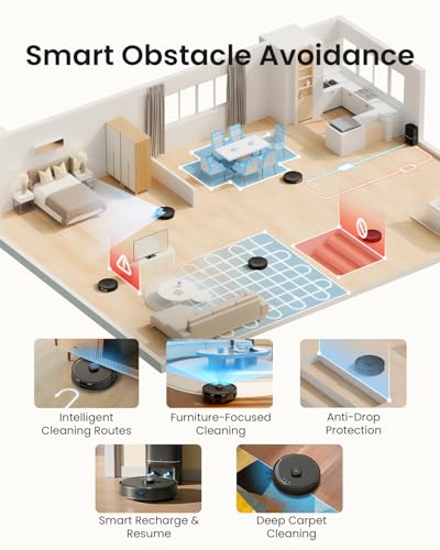 Max Plus 5300Pa Robot Vacuum Cleaner with Mop,Auto Empty/Charging - Image 6