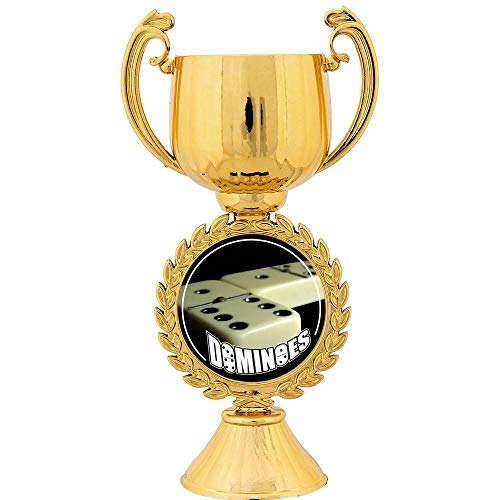Trofeo Dominoes Copa Oro 6,5" con Grabado Personalizado miniatura 2