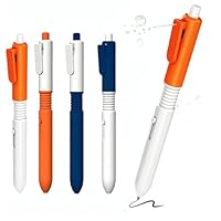 VVQWCY 4 Stück Spritzstifte, 2 In 1 Wasserspeiender Beschreibbarer Stifte,Streich Wasserpistolen Stift Spritzt für Streichtrick Pool Garten Strandgar Freien
