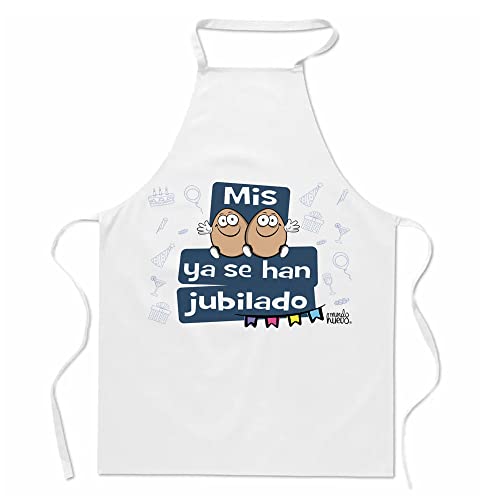 mundohuevo Regalo original y divertido. Delantal Mis huevos ya se han jubilado